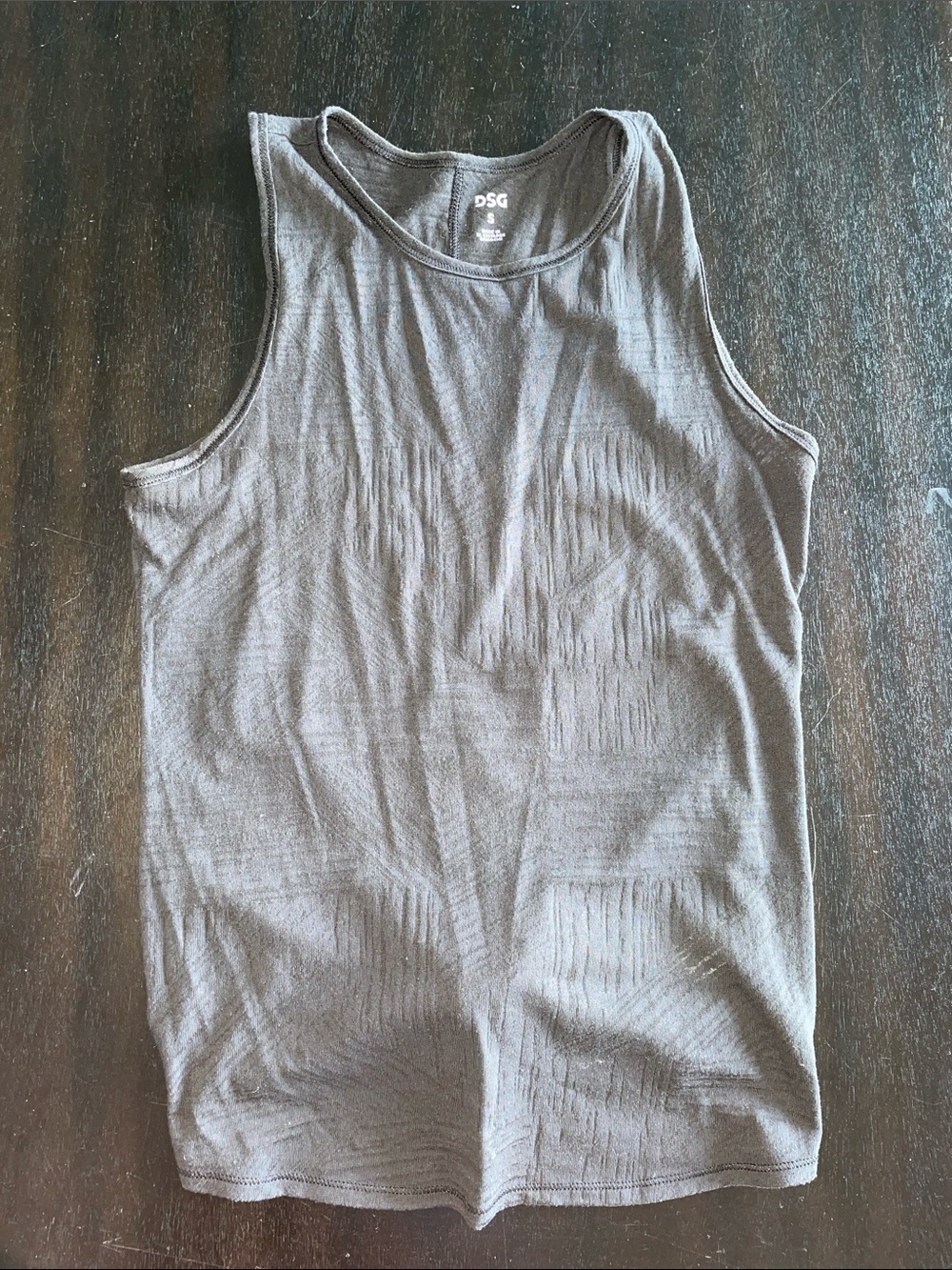 DSG Gray women’s Athletic Tank Top with tie back
